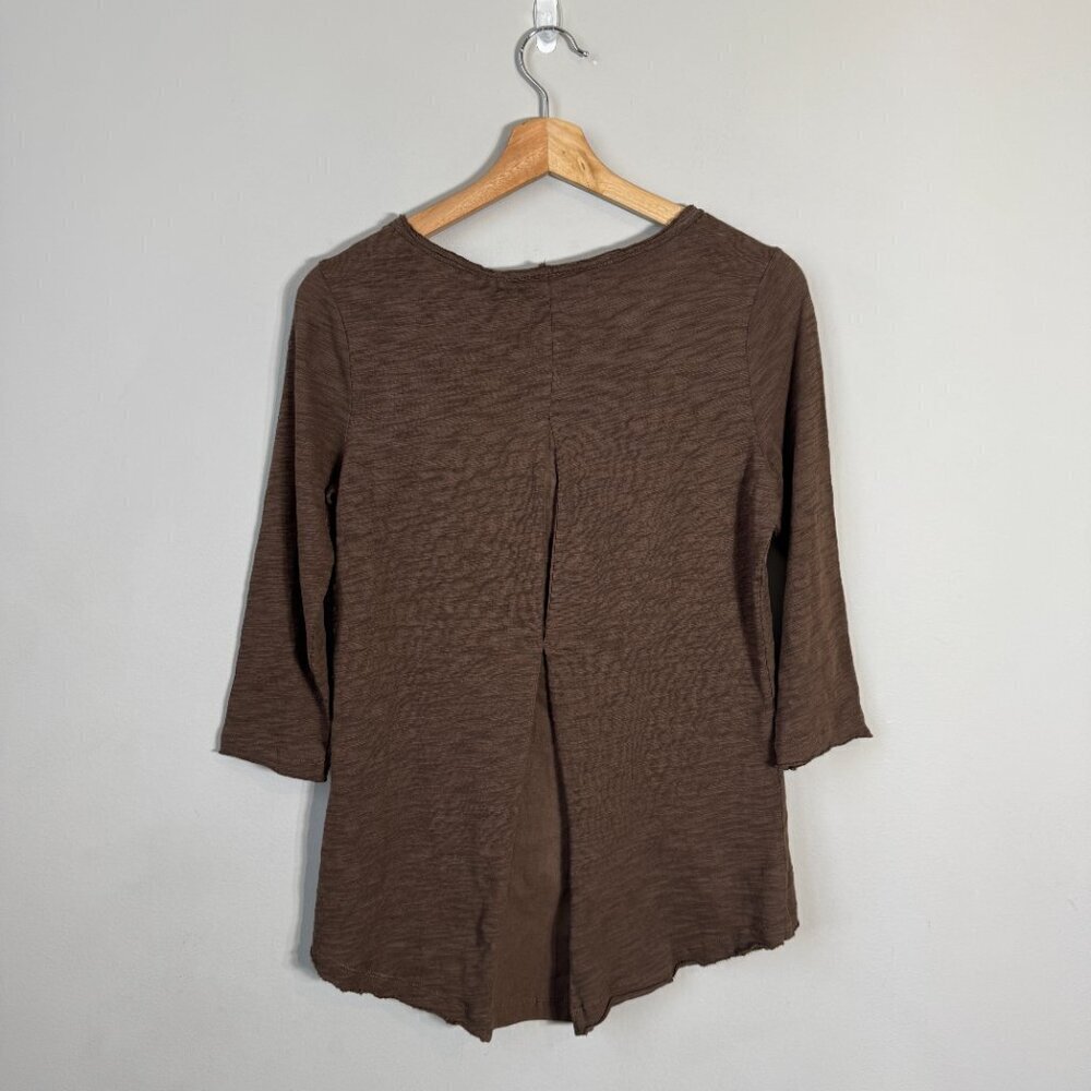 Harley-Davidson Studded Logo Split Back Knit Top Womens XS Brown Biker Retro NWT - Picture 7 of 13